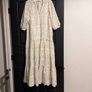 NWT Zara eyelet maxi dress Size S